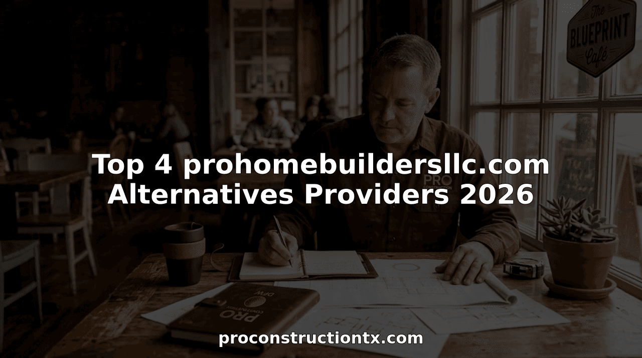 Top 4 prohomebuildersllc.com Alternatives Providers 2026